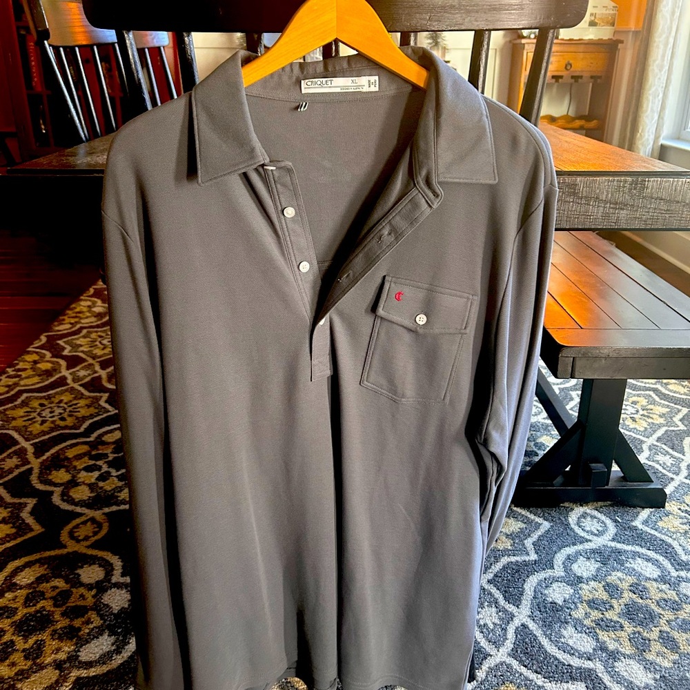 Criquet / Grey / Polo / Long Sleeve / Shirt / Golf